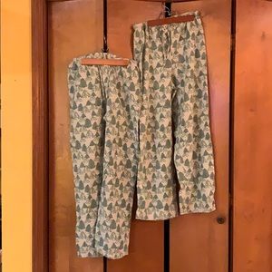 Garnet Hill Mens XS Flannel PJ Bottoms. Two pair.